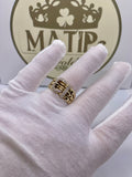 9ct gold diamond buckle ring 10g