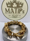 9ct gold XL Lego bracelet 81g